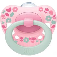 Nuk Signature Orthodontic Silicone Soother 6-18m, 1 брой - розов