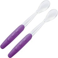 Nuk Easy Learning Soft Feeding Spoon 4m+, 2 броя - лилави