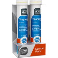 Pharmalead Promo Magnesium 375mg 40 Effer.tabs (2x20 Effer.tabs) - Хранителна добавка с магнезий & витамин B6 за доброто функциониране на нервната & мускулно-скелетната система с вкус на лимон
