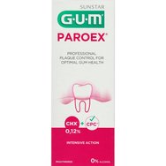 Gum Paroex Mouthrinse Интензивен перорален разтвор за намаляване на плаката и грижа за чувствителни венци 300ml Gum Paroex Mouthrinse Интензивен перорален разтвор за намаляване на плаката и грижа за чувствителни венци 300ml