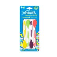 Dr Brown’s Soft - Tip Spoons Flexible Scoop Designed to Nourish Меки лъжички за хранене 4м + 4бр