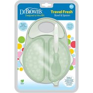 Dr. Brown\'s Travel Fresh Bowl & Spoon 4m+ Код 19/TF010, 1 бр Dr. Brown\'s Travel Fresh Bowl & Spoon 4m+ Код 19/TF010, 1 бр