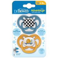 Dr.Brown\'s Advantage Silicone Soother 6-18m, 2 бр Dr.Brown\'s Advantage Silicone Soother 6-18m, 2 бр