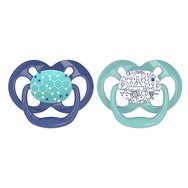 Dr. Brown\'s Advantage Силиконова залъгалка, син и зелен цвят, 6-18 м., 2 броя PA22002