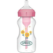Dr. Brown’s Пластмасова бебешка бутилка Options+ Anti-colic с широко гърло 0m+, 270ml, код WB91801 - розова Dr. Brown’s Пластмасова бебешка бутилка Options+ Anti-colic с широко гърло 0m+, 270ml, код WB91801 - розова