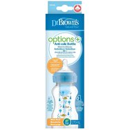 Dr. Brown’s Пластмасова бебешка бутилка Options+ Anti-colic с широко гърло 0m+, 270ml, код WB91802 - синьо