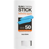 Frezyderm Sun Screen Extreme Sport Spf50 Stick Слънцезащитен стик за лице с висока защита, идеален за outdoor спортове с цветен оттенък за прецизно нанасяне 20ml - Blue