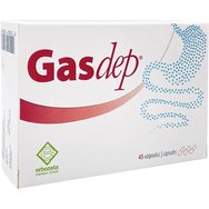 Erbozeta Gasdep Хранителна добавка с храносмилателни ензими & полезни за организма бактерии, подходяща при хронични или периодични състояния на подуване на корема & метеоризъм 45caps
