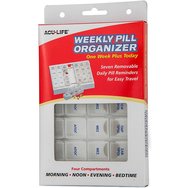 Acu-Life Weekly Pill Organizer 128SPW 1 бр - Седмичен калъф за хапчета с 4 гнезда в прозрачен цвят Acu-Life Weekly Pill Organizer 128SPW 1 бр - Седмичен калъф за хапчета с 4 гнезда в прозрачен цвят