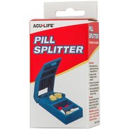 Acu-Life Pill Splitter Кутия за хапчета с резец в син цвят 1 бр