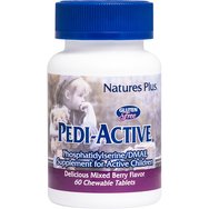 Natures Plus Pedi-Active Хранителна добавка за лечение на концентрация при деца 60 таблетки за дъвчене.