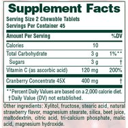 Nature\'s Plus Ultra Chewable Cranberry Добавка за хранене с боровинки за подпомагане на 90 таблетки за дъвчене в урината