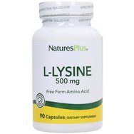Natures Plus L-Lysine 500mg Добавка лизин 90caps Natures Plus L-Lysine 500mg Добавка лизин 90caps
