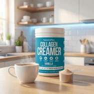 Natures Plus Collagen Creamer Хранителна Добавка с 6 Вида Хидролизирани Колагенови Пептиди на Прах за Здрави Коса, Кожа, Нокти & Стави с Вкус на Ванилов Крем 300g Natures Plus Collagen Creamer Хранителна Добавка с 6 Вида Хидролизирани Колагенови Пептиди на Прах за Здрави Коса, Кожа, Нокти & Стави с Вкус на Ванилов Крем 300g