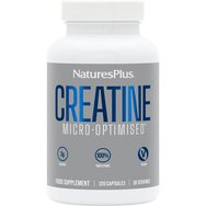 Natures Plus Creatine Micro-Optimized Хранителна добавка с креатин монохидрат с високо качество & чистота за подпомагане на мускулната сила & издръжливост, енергия & умствена яснота 120caps Natures Plus Creatine Micro-Optimized Хранителна добавка с креатин монохидрат с високо качество & чистота за подпомагане на мускулната сила & издръжливост, енергия & умствена яснота 120caps