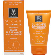 Apivita Suncare Слънцезащитен крем против бръчки SPF50 против бръчки с маслина и 3D Pro - Alage, 50ml