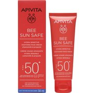 Apivita Bee Sun Safe Hydra Sensitive Soothing Face Cream Spf50+ Light Texture 50ml