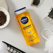 Nivea PROMO PACK Men Shower Gel Boost 24h Fresh Effect Revitalising & Caffeine 2x500ml 1+1 Подарък