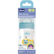 Chicco Well Being Plastic Bootle 0m+, 150ml 1 брой - светло син