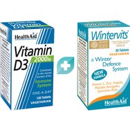 Health Aid Комплект Vitamin D3 2000iu 120tabs & Wintervits 30tabs