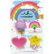 Invisibobble Clipstar Kids Happy World 4 бр - Детски щипки за коса с различни дизайни Invisibobble Clipstar Kids Happy World 4 бр - Детски щипки за коса с различни дизайни