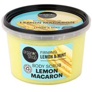 Organic Shop Promo Lemon Macaron Firming & Mint Body Scrub 250ml & Modeling Lemon & Clementine Body Souffle 250ml
