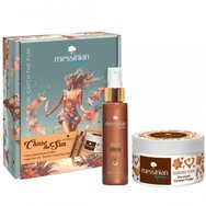 Messinian Spa Promo Bronze Shimmering Body Dry Oil 100ml & Chocolate & Caramel Fudge Sugar Body Scrub 250ml - Хидратиращо масло за тяло с аромат на бели цветя и ексфолиант за тяло за хидратиране и тонизиране на суха кожа с аромат на сладък шоколад и карамел Messinian Spa Promo Bronze Shimmering Body Dry Oil 100ml & Chocolate & Caramel Fudge Sugar Body Scrub 250ml - Хидратиращо масло за тяло с аромат на бели цветя и ексфолиант за тяло за хидратиране и тонизиране на суха кожа с аромат на сладък шоколад и карамел