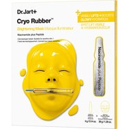 Dr.Jart+ Cryo Rubber Brightening Kit Mask 1 бр - Комплект за хидратираща грижа за лице с ампула с ниацинамид, 2% пептиди и охлаждаща хидрогелна маска за намаляване на блясъка и тъмните петна