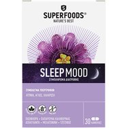 Superfoods Sleep Mood Хранителна добавка с мелатонин, допринасяща за намаляване на безсънието и тревожността 30caps