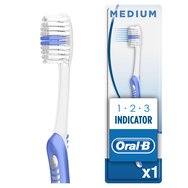 Oral-B 123 Indicator Medium Toothbrush 40mm 1 Парче - синьо / лакхани