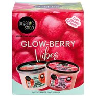 Organic Shop Promo Glow-Berry Vibes Raspberry & Sugar Renewing Body Scrub 250ml & Sweet Raspberry Sense Boosting Body Mousse 250ml