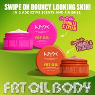 Nyx Professional Makeup Fat Oil Clear Body Butter Хидратиращо масло за тяло за блясък с аромат на сладка ванилия & бита сметана 145ml - Suga Baddie
