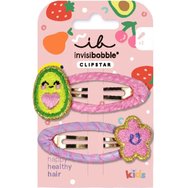 Invisibobble Clipstar Snap Clip Kids Frutti Avocado 2 бр - Детски щипки за коса с дизайни на авокадо и цветя Invisibobble Clipstar Snap Clip Kids Frutti Avocado 2 бр - Детски щипки за коса с дизайни на авокадо и цветя