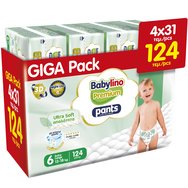 Babylino Комплект Premium Ultra Soft Pants Νο6 Extra Large (13-18kg) 124 бр (4x31 бр) Babylino Комплект Premium Ultra Soft Pants Νο6 Extra Large (13-18kg) 124 бр (4x31 бр)
