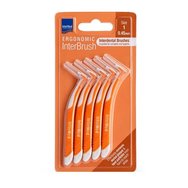 Intermed Ergonomic InterBrush 5 бр Size 1 - 0.45mm - Интердентални четки със специална анатомична дръжка оранжево Intermed Ergonomic InterBrush 5 бр Size 1 - 0.45mm - Интердентални четки със специална анатомична дръжка оранжево