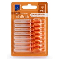 Intermed Ergonomic InterBrush Mini 8 бр Size 1 - 0.45mm - Интердентални четки с оранжева дръжка Intermed Ergonomic InterBrush Mini 8 бр Size 1 - 0.45mm - Интердентални четки с оранжева дръжка