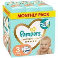 Pampers Premium Care Monthly Pack Νο3 (6-10kg) 200 памперси