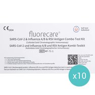 Fluorecare Комплект Covid-19 & Influenza A/B & RSV Antigen Combo Test Kit 10 бр