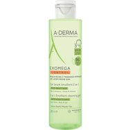 A-Derma Exomega Control 2in1 Anti-Scratching Emolient Cleansing Gel 200ml - Почистващ гел за тяло - коса, подходящ за суха кожа със склонност към атопична екзема A-Derma Exomega Control 2in1 Anti-Scratching Emolient Cleansing Gel 200ml - Почистващ гел за тяло - коса, подходящ за суха кожа със склонност към атопична екзема