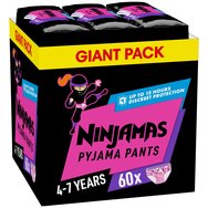 Ninjamas Pyjama Pants Girl 4-7 Years (17-30kg) Monthly Pack 60 бр