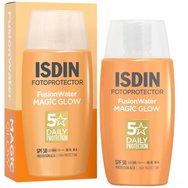 Isdin Fotoprotector 5 Daily Protection Fusion Water Magic Glow Spf50 слънцезащитен крем за лице с висока защита, изключително лека текстура на водна основа и ефект на сияние 50ml