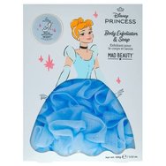 Mad Beauty Promo Disney Princess Body Exfoliator & Tuberose & Jasmine Bath Soap Ексфолираща гъба за тяло & хидратиращ сапун, вдъхновен от Cinderella, с аромат на тубероза & жасмин 100g