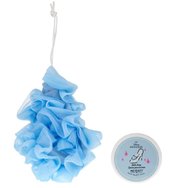 Mad Beauty Promo Disney Princess Body Exfoliator & Tuberose & Jasmine Bath Soap Ексфолираща гъба за тяло & хидратиращ сапун, вдъхновен от Cinderella, с аромат на тубероза & жасмин 100g