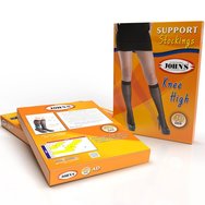 John\'s Support Stockings Knee High 40 Den 7-9mm Hg Код 214520, 1 чифт - черен L/XL