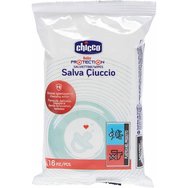 Chicco Wipes Baby Protection Cleansing Action 16 броя - Идеални еднократни почистващи кърпички за почистване на биберони & накрайници