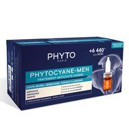 Phyto PROMO PACK Phytocyane Anti-Hair Loss Treatment for Men 12x3,5ml & Подарък Phytocyane Men Invigorating Shampoo Anti-Hair Loss 100ml