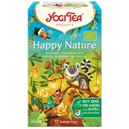 Yogi Tea Happy Nature 17 Teabags (17 Φακελάκια x 1,9g) - Билкова напитка със смес от подправки и плодове, която ще ви отведе на пътешествие със своя аромат и вкус