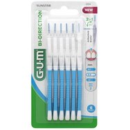 Gum Bi-Direction Cylindrical Micro 0,9mm - ISO Code (2314) 6 бр - Сини двупосочни интердентални четки Gum Bi-Direction Cylindrical Micro 0,9mm - ISO Code (2314) 6 бр - Сини двупосочни интердентални четки