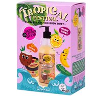 Natura Siberica Promo Tropical Festival C+ Citrus Natural Toning Body Scrub 100ml & Natural Organic Coconut & Vanilla Banana Shower Gel 250ml - 
