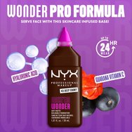 Nyx Professional Makeup Make\'em Wonder Soft Matte Buildable Foundation Хидратиращ & Нежен Матов Фон дьо тен за по-гладка, равномерна & сияйна кожа 30ml - 43 Deep Ebony
